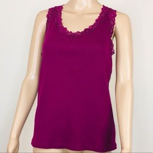 Sleeveless Top With Lace Details